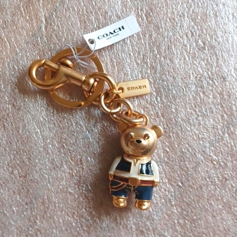 Coach x Star Wars Han Solo Bear Keychain Bag Charm NWT - Picture 2 of 9